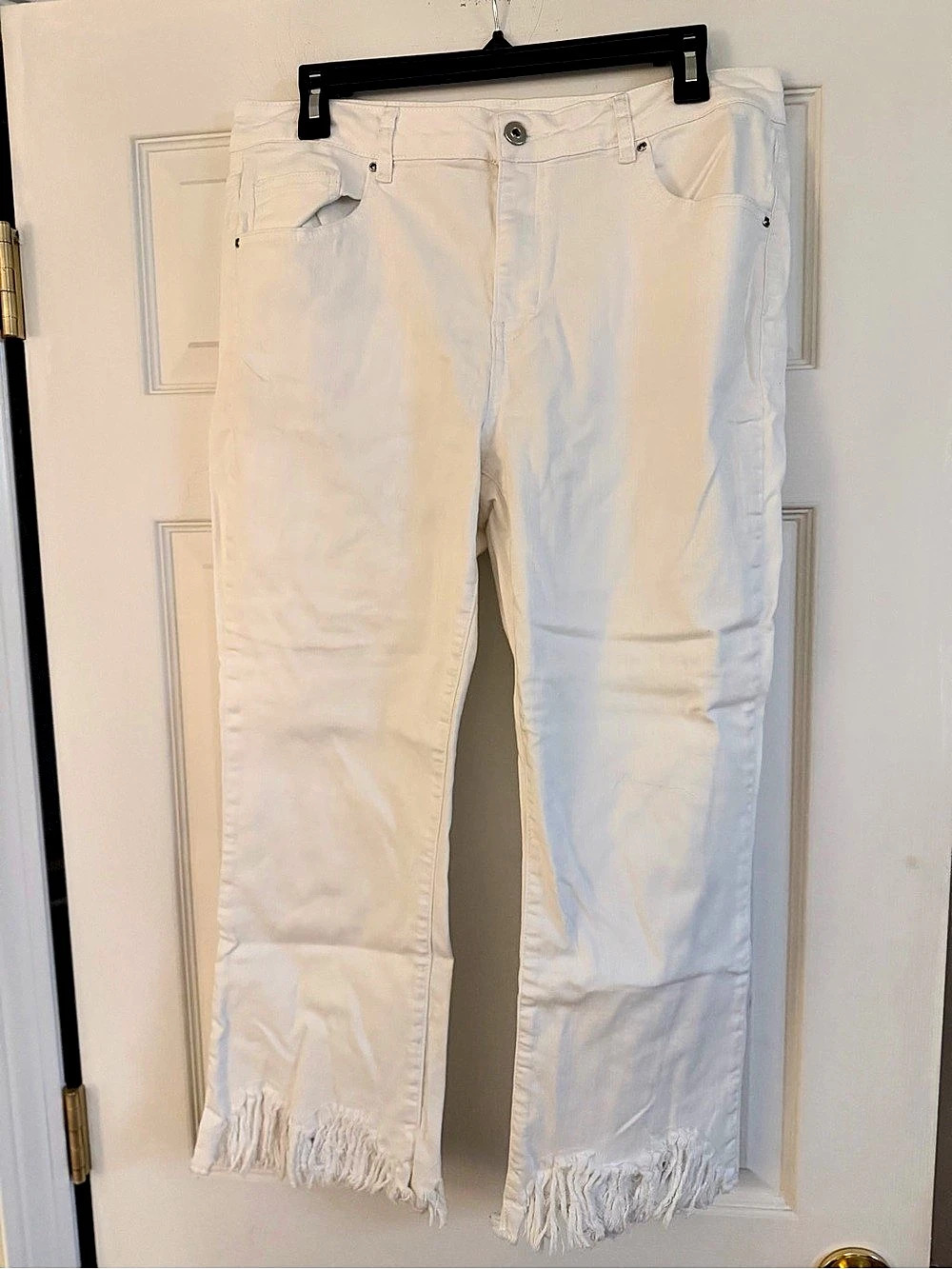 Charlie B Fringe Hem Straight Leg Jeans Waist 14